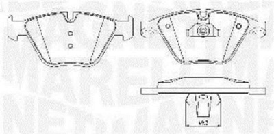 MAGNETI MARELLI 363916060582 -  Комплект тормозных колодок, дисковый тормоз